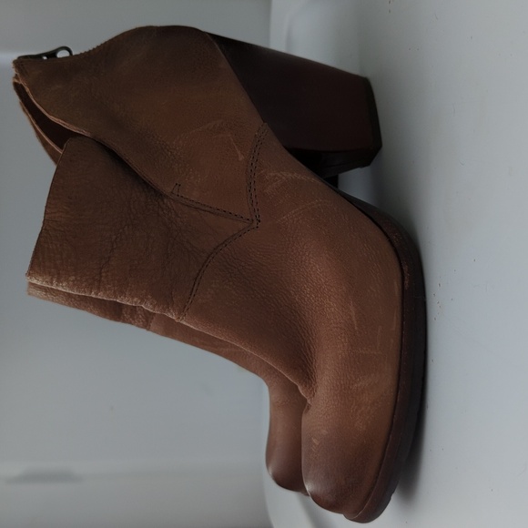 Korkease Leather Castaneda Boot Ankle Bootie Block High Heel Shoe Women Size 8.5 - Picture 1 of 6